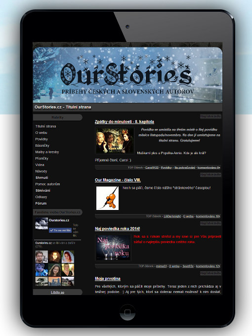 OurStrories.cz na tabletu